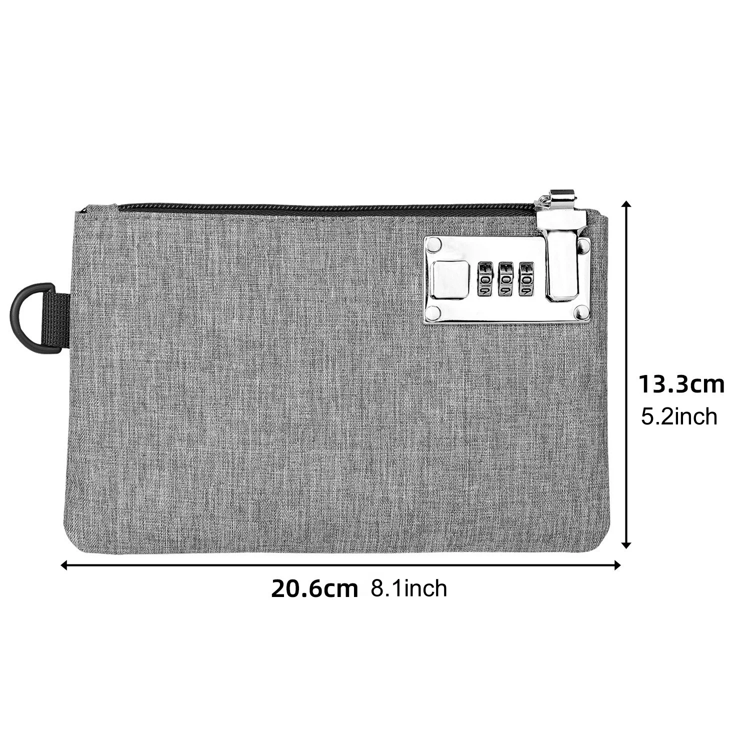 Money Bag Bank Deposit Bag Portable Medicine Bag Small Wallet with Lock for Cash Coins