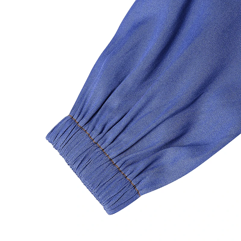 2024 ZANZEA Women Muslim Dresses Vintage Abaya Hijab Dress Jilbab Islamic Clothing Fashion Long Sleeve Denim Blue Maxi Sundress