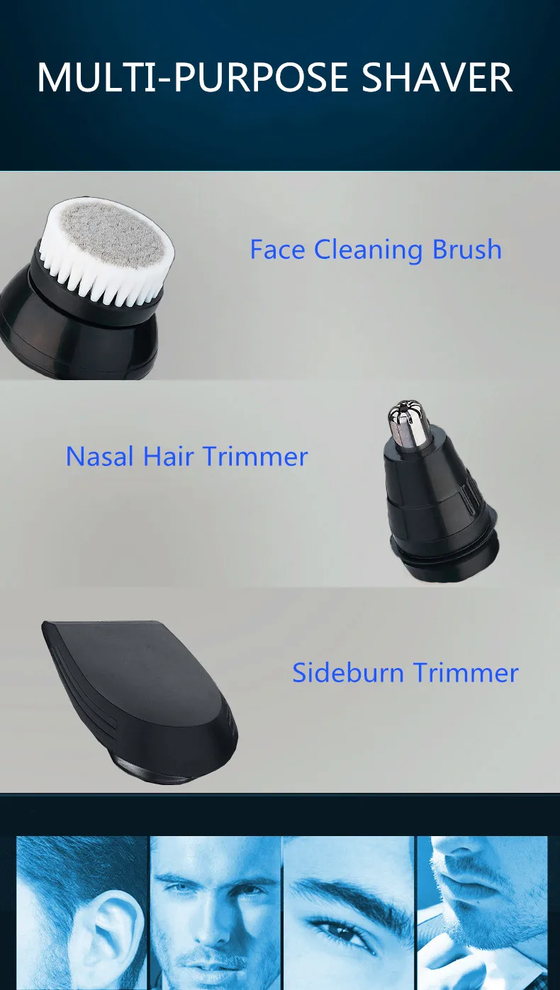 New Electric Shaver Rechargeable Electric Razor Body Hair Shaving Machine Trimmer Beard Razor for Men Wet and Dry Waterproof