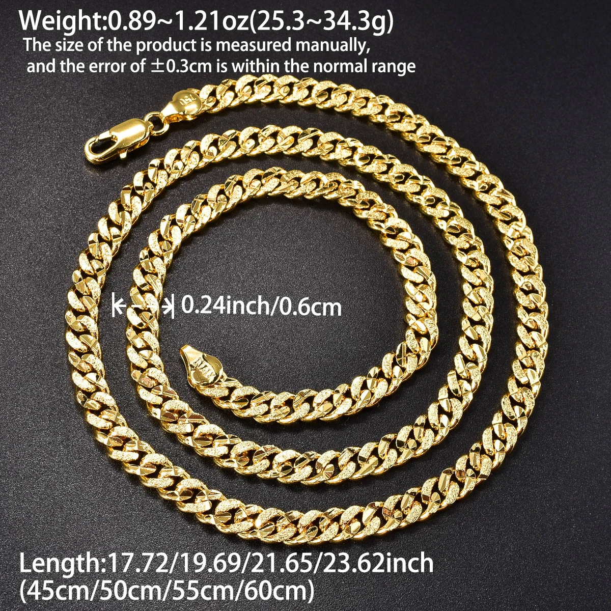 New Cuban Chain Necklace for Men and Women Hip Hop Punk Party Banquet Jewelry Accessories Gifts