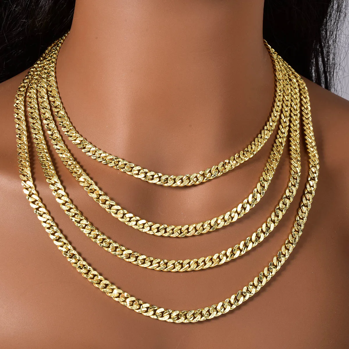 New Cuban Chain Necklace for Men and Women Hip Hop Punk Party Banquet Jewelry Accessories Gifts