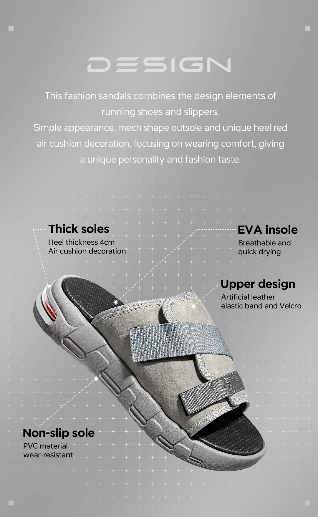 Summer Sandals For Men Maximum Size 49 Big Fat Slippers Comfortable Footwear Casual Shoes Velcro Adjustable Sapatos Masculino