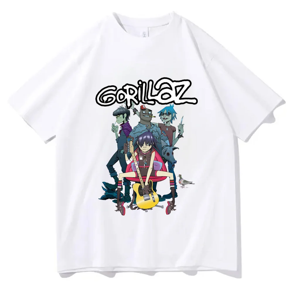 gorillaz Cotton High Quality EU Size t shirt designer streetwear men top funny man clothing