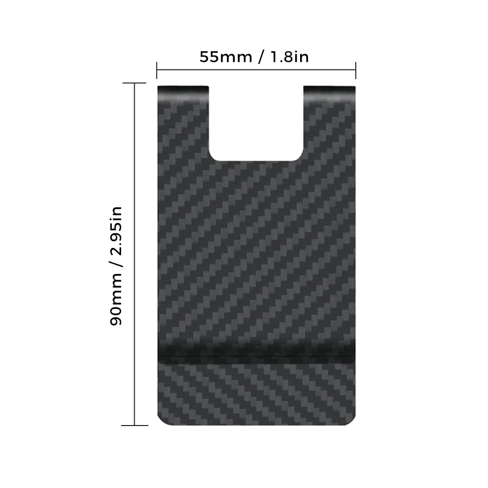 High Quality Matte Twill Permium Carbon Fiber Money Clip Portable Pocket Wallet Slim Bussiness Credit Card Holder