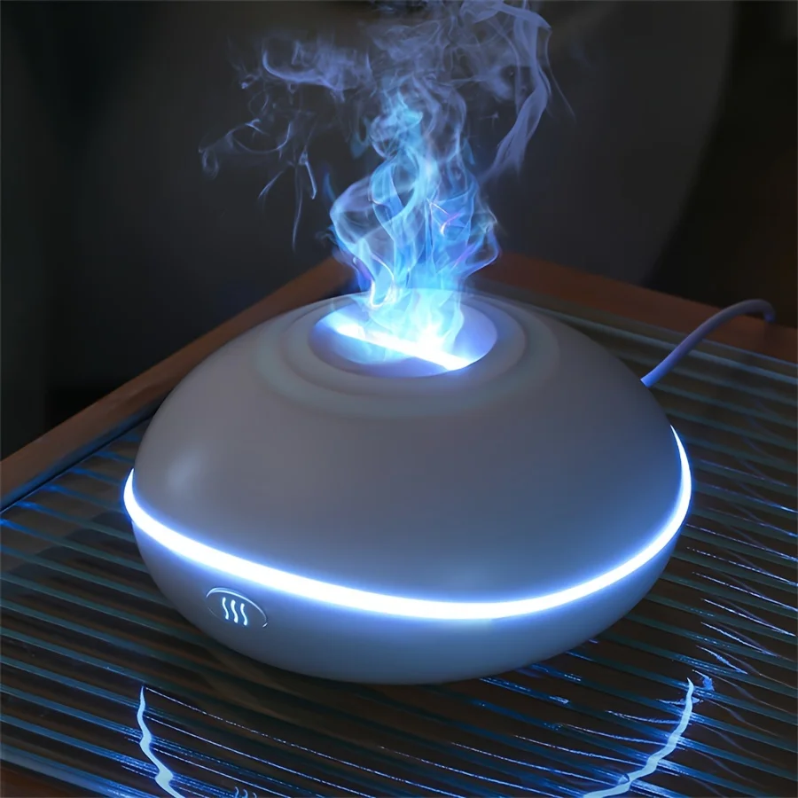 Aroma Humidifier Flame Can Add Essential Oil Small Aromatherapy Machine Air Humidifier Equipped with Colorful Lighting Function