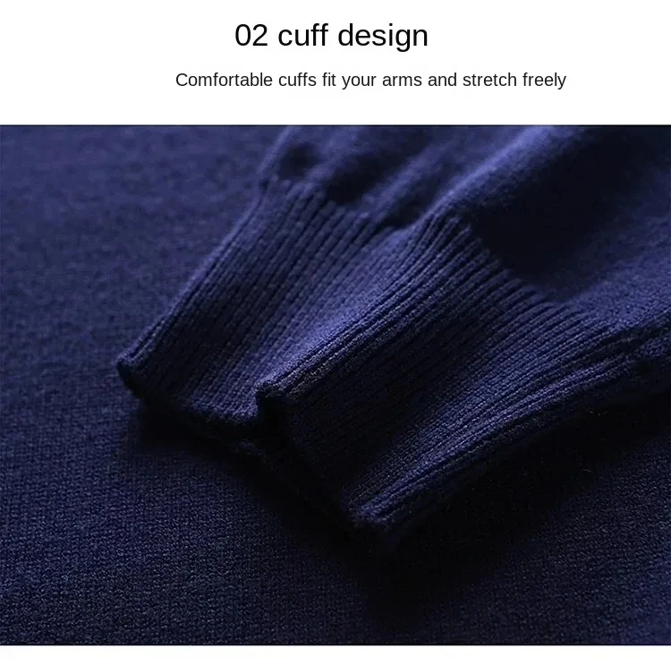 High end luxury designer brand embroidery sweater men's round neck knitted pullover autumn and winter fashion men's clothing
