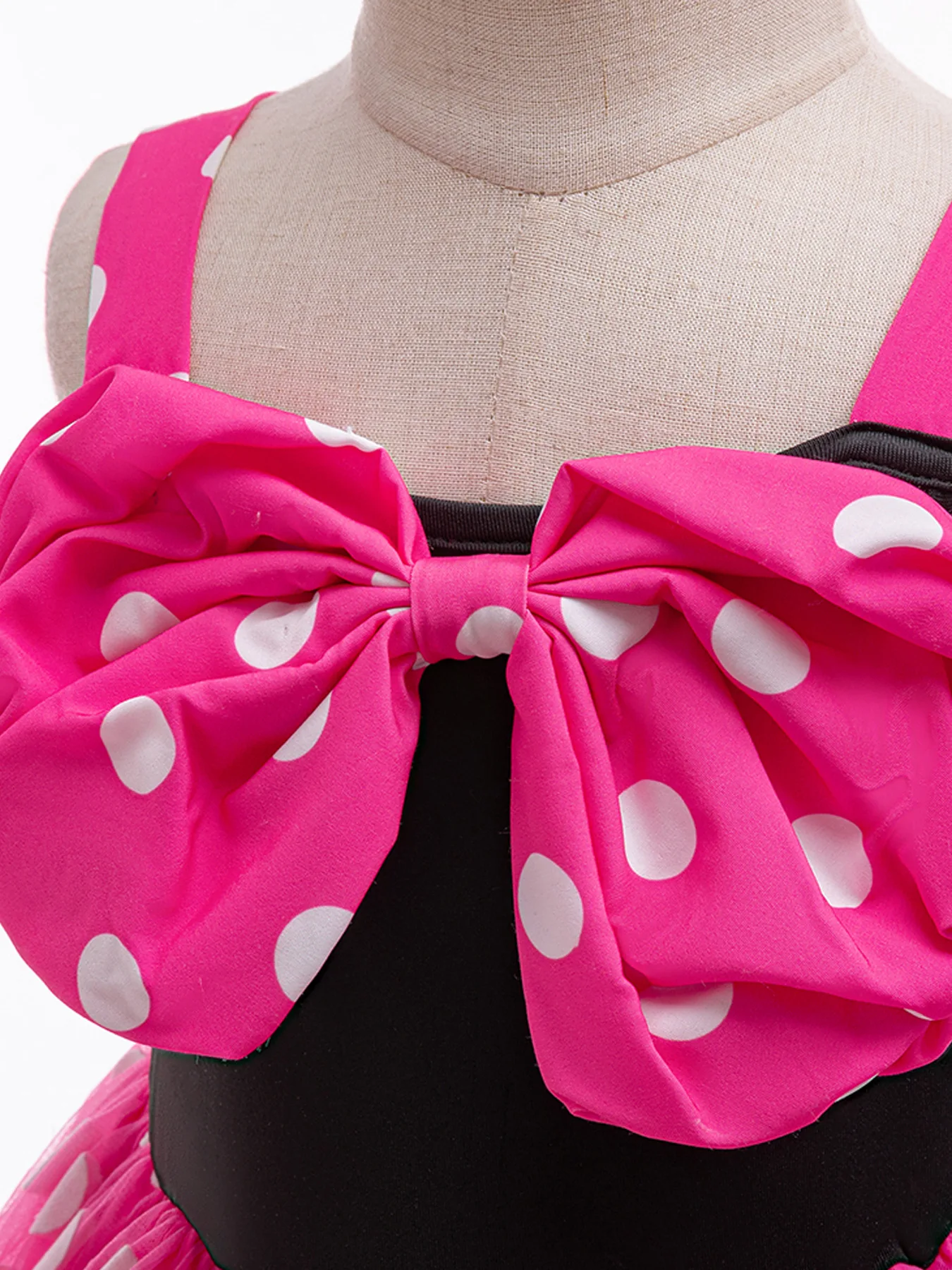 Children's Day Girls Cute Princess Dress WIith Bowknot Headband Kids Minni Polka Dot Gown For Birthday Party Carnival Costume