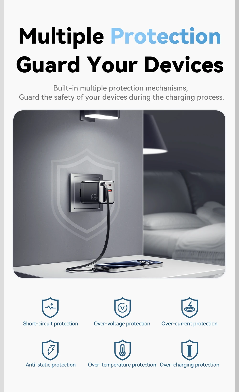 Essager 65W GaN Charger with Retractable Cable PD Fast Charging for Laptop Macbook iPhone 17 16 15 Xiaomi Type-C Phone Charger
