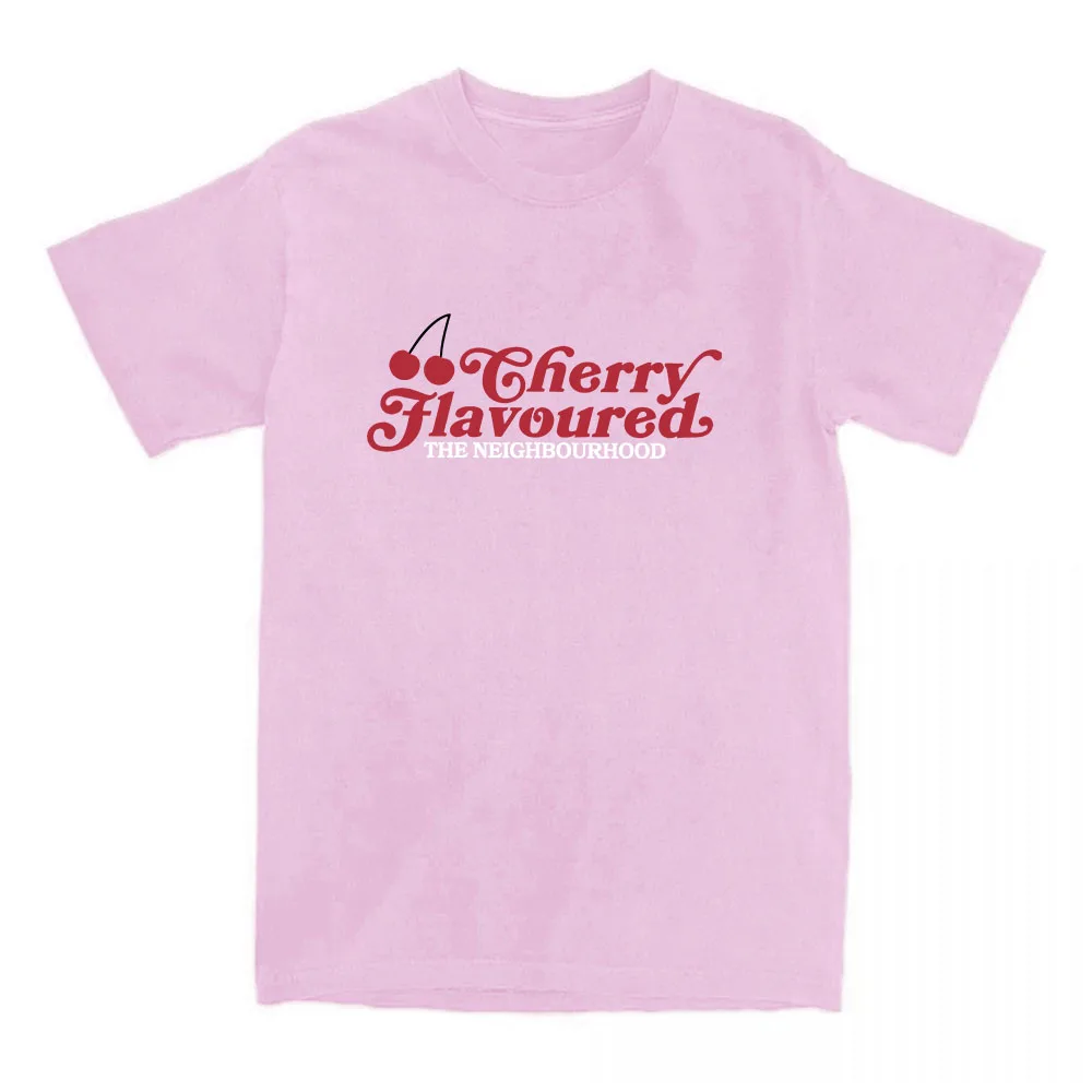 Cherry Flavoured The Neighbourhood Tshirts Band The NBHD Graphic T-shirt Hip Hop UnisexS Treetwear Cotton Tees Summer Male Tops