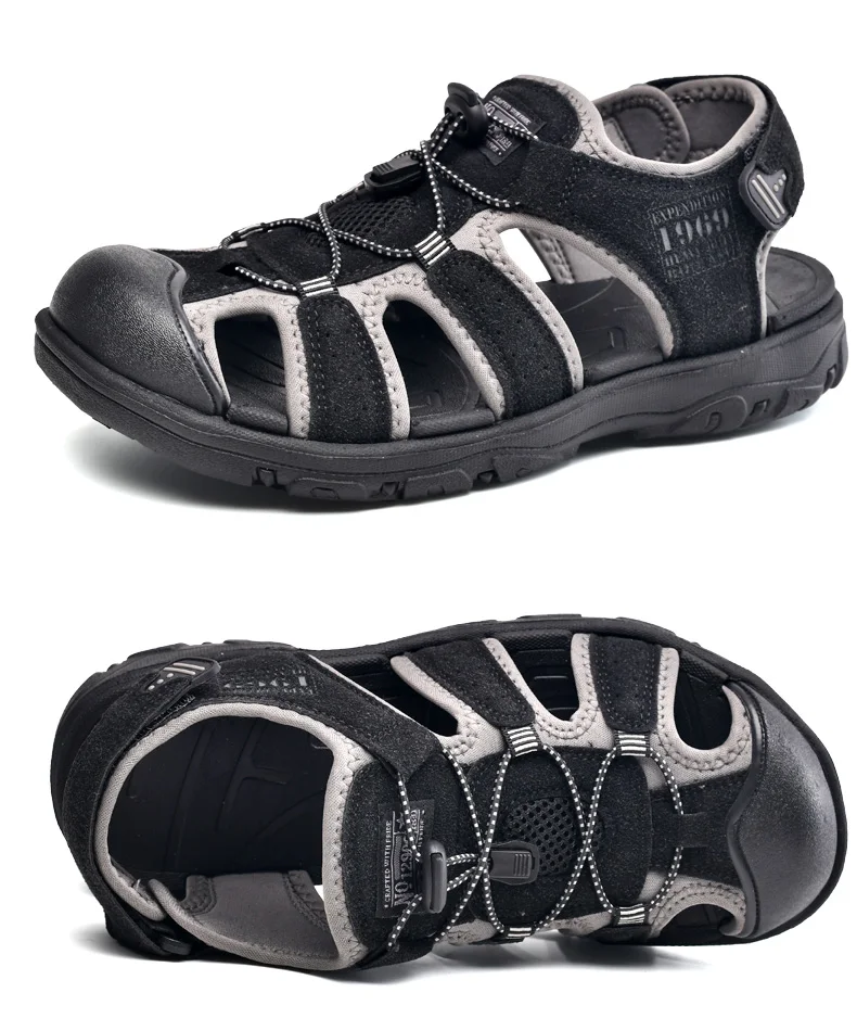 Men Sandals PU Leather Male Summer Shoes Outdoor Walking Beach Flat Sandals Shoes For Men Sneakers sandalias hombre