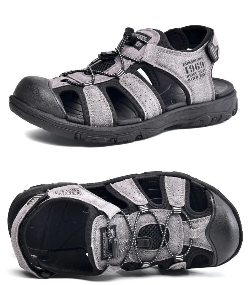 Men Sandals PU Leather Male Summer Shoes Outdoor Walking Beach Flat Sandals Shoes For Men Sneakers sandalias hombre