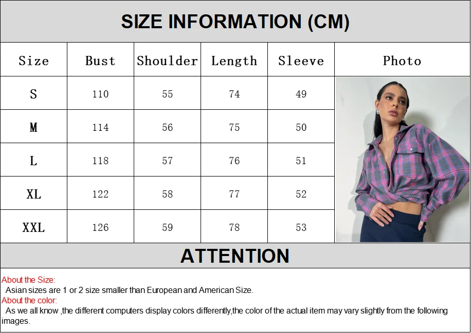 Vintage Plaid Blouse Women Spring Summer Korean Pocket Long Sleeve Lapel Shirt Fashion Streetwear Y2K Clothes 2026 Oversize Tops