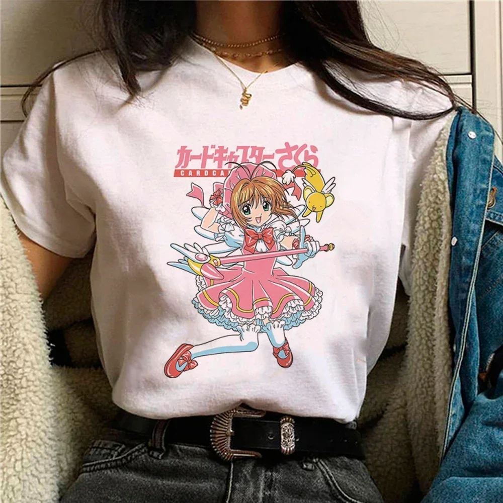 Cardcaptor Sakura Magic Girl Top Women Graphic T-shirt Female Japanese Clothes Funny Gothic Tshirt Female Comic Clothing Top Tee
