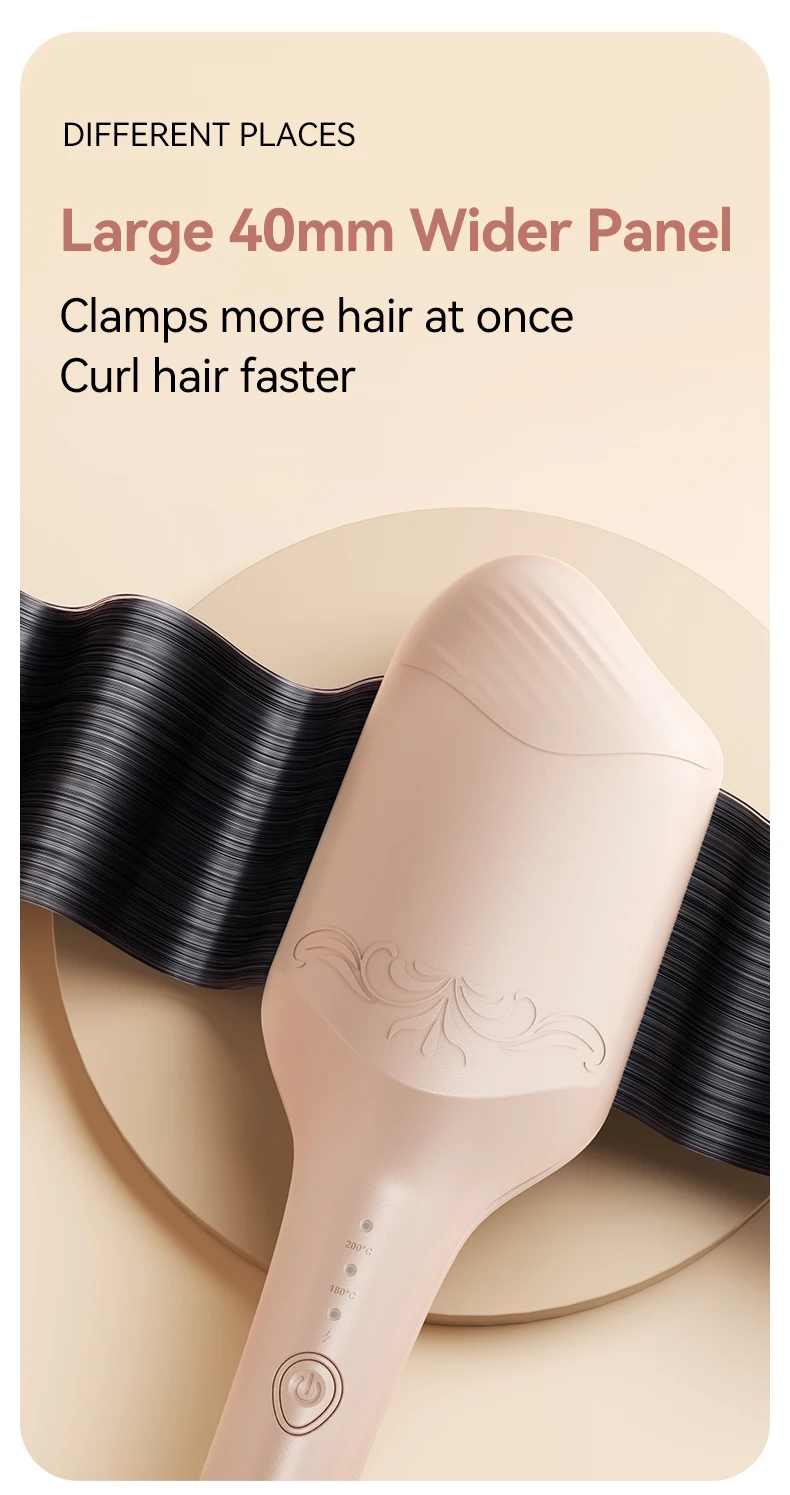 Electric Hair Curler 40mm Large Wave Styling Ceramic Hair Long Lasting Curling Iron Styling Tool Curling Wand Hair Waver