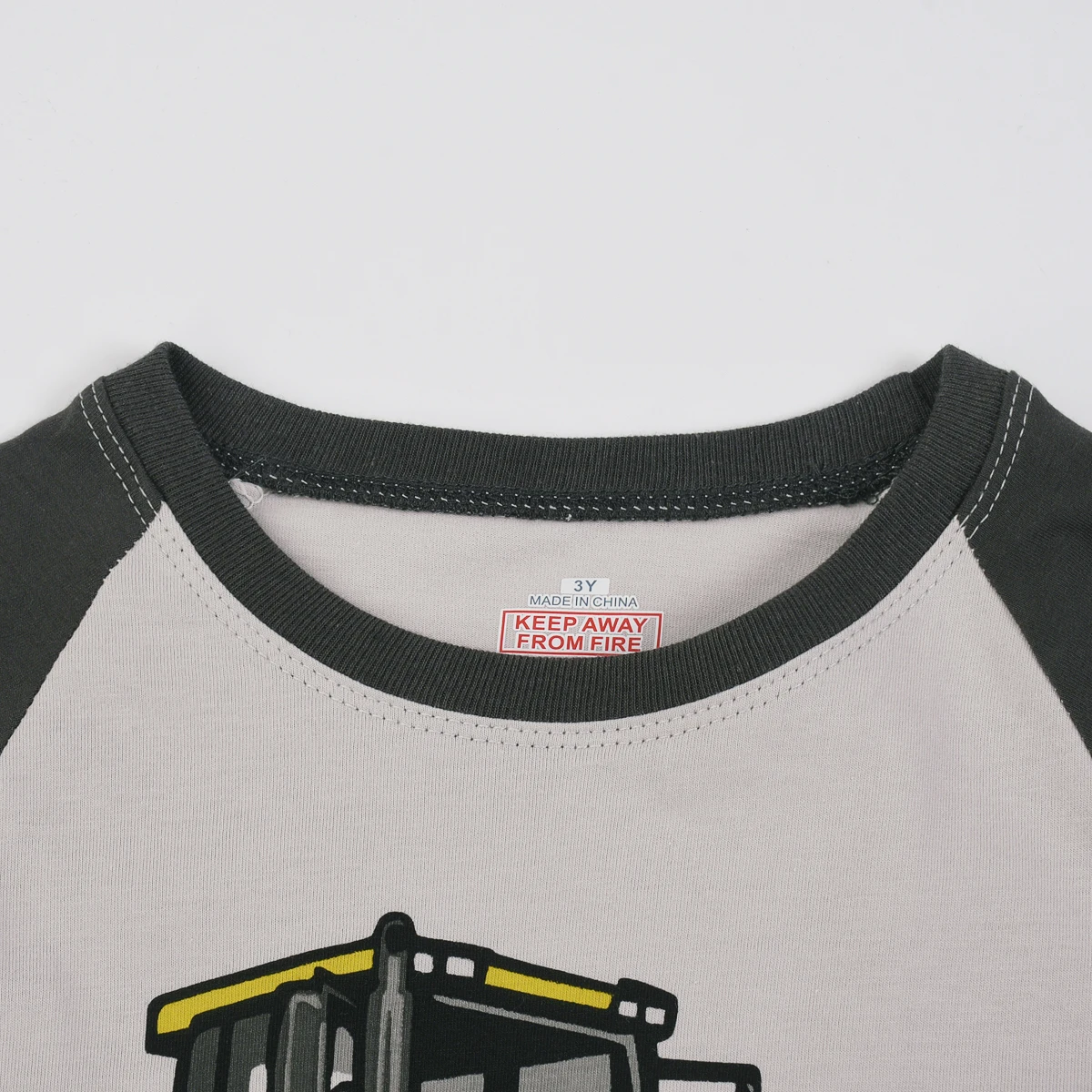 【Through 1615 Flame】Boys Truck Patterned Cotton Pajama Set, Casual Sporty Style, Suitable for Boys and Ages 2-9