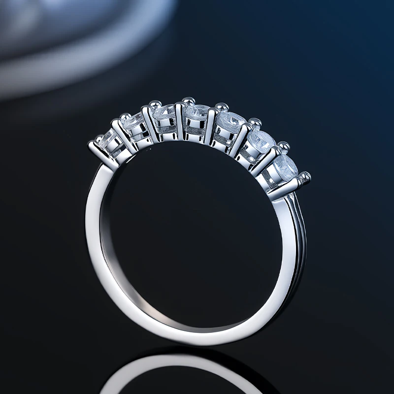 100% Real Moissanite Ring Pass Diamond Tester Pen With GRA Certificate For Women Men 925 Sterling Silver Female Single Tail Ring