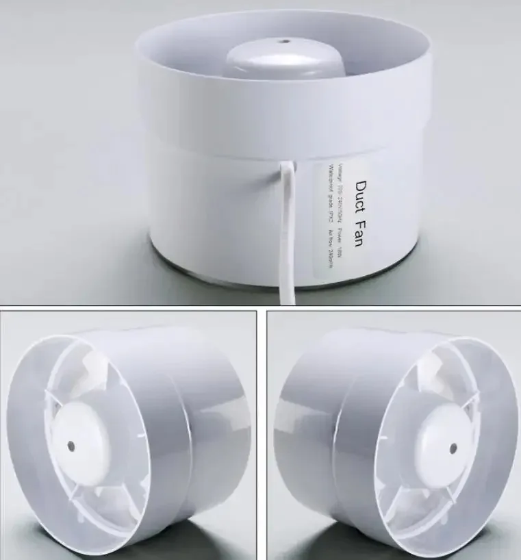 4/5/6 inch 220V Silent Ventilation Air Vents Ventilator Extractor Exhausted Extractor Fan Ventilator Bathroom Kitchen Washroom