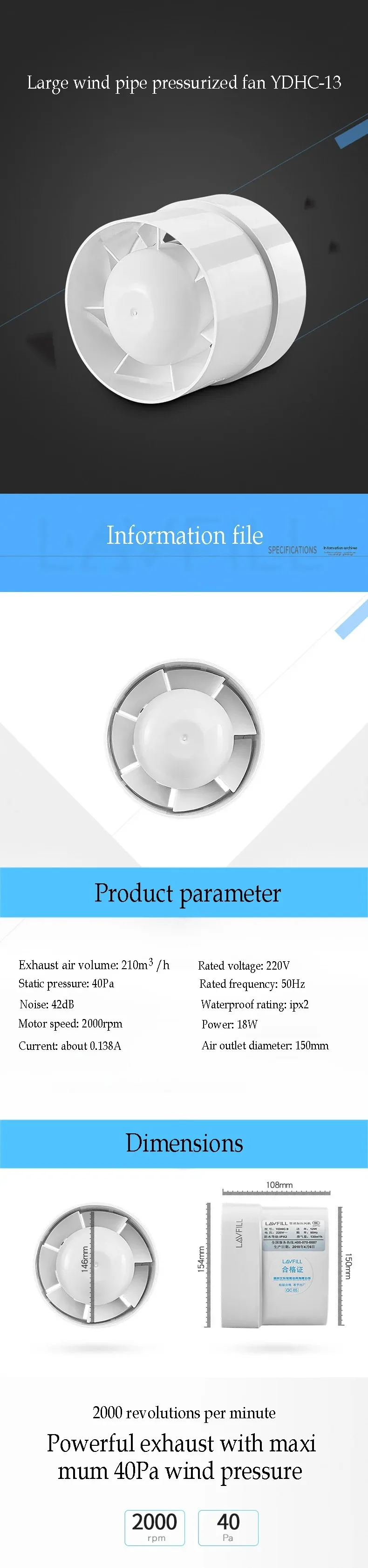 4/5/6 inch 220V Silent Ventilation Air Vents Ventilator Extractor Exhausted Extractor Fan Ventilator Bathroom Kitchen Washroom