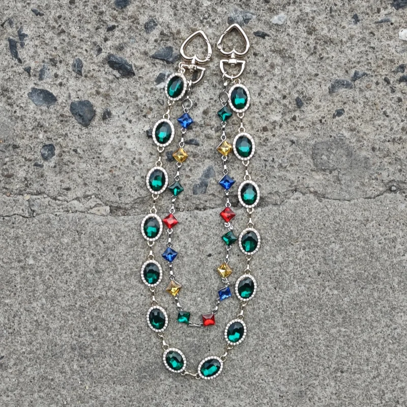 Retro Agate Colorful Pants Chain New Styles For Men And Women Light Luxury Goods Waist Accessory One's Waist Hip Hop Jewelry