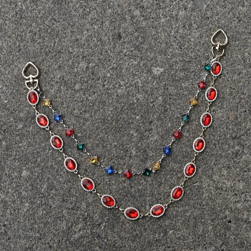 Retro Agate Colorful Pants Chain New Styles For Men And Women Light Luxury Goods Waist Accessory One's Waist Hip Hop Jewelry