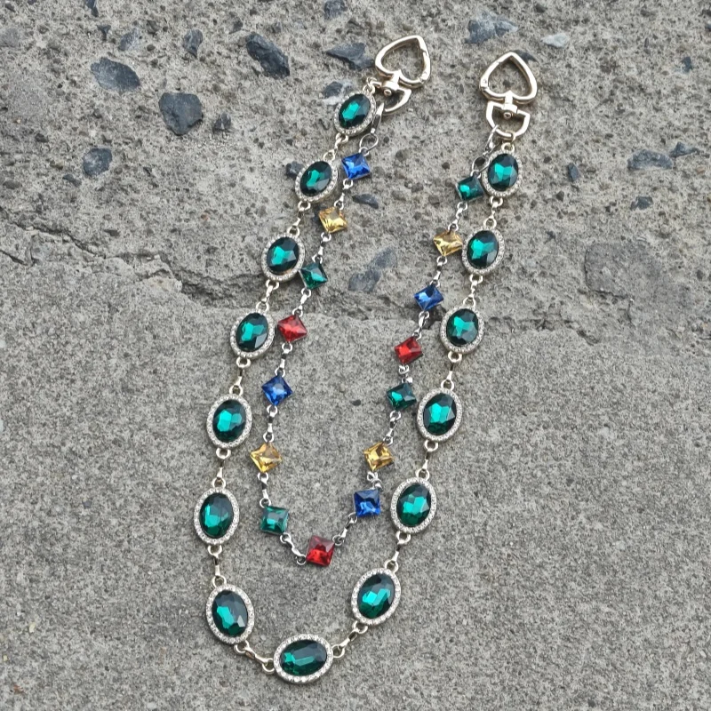 Retro Agate Colorful Pants Chain New Styles For Men And Women Light Luxury Goods Waist Accessory One's Waist Hip Hop Jewelry
