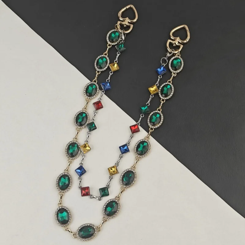 Retro Agate Colorful Pants Chain New Styles For Men And Women Light Luxury Goods Waist Accessory One's Waist Hip Hop Jewelry