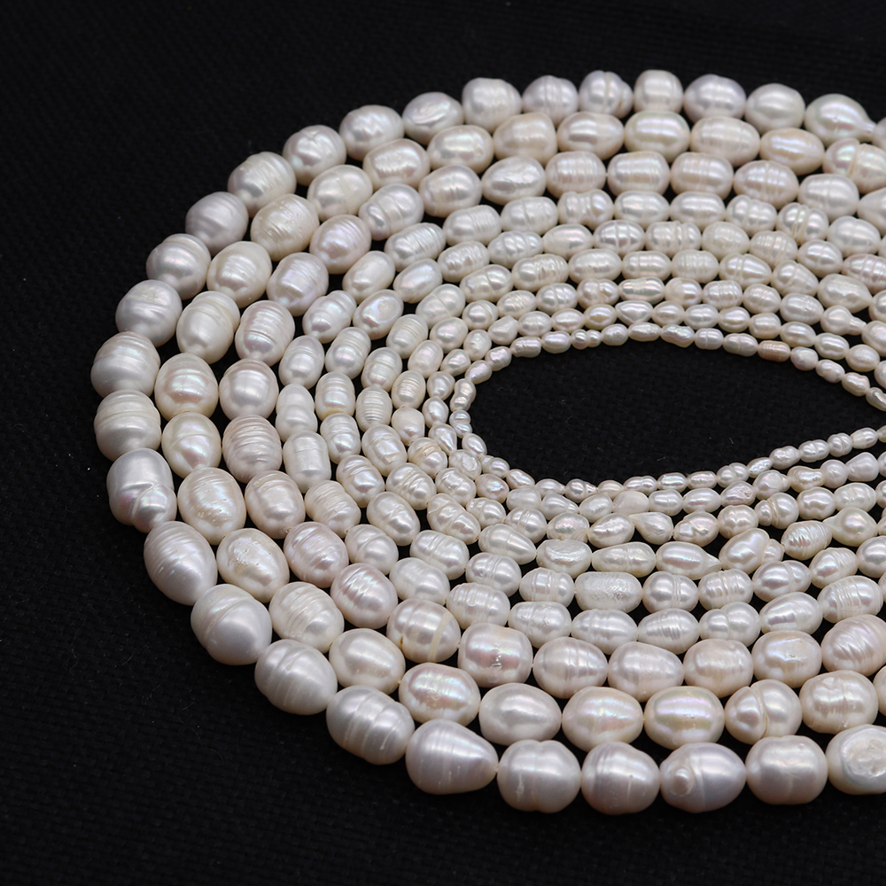 Natural Freshwater Pearl Beads Rice Isolation Loose Beaded for Jewelry Making DIY Personality Bracelet Necklace Accessories Gift