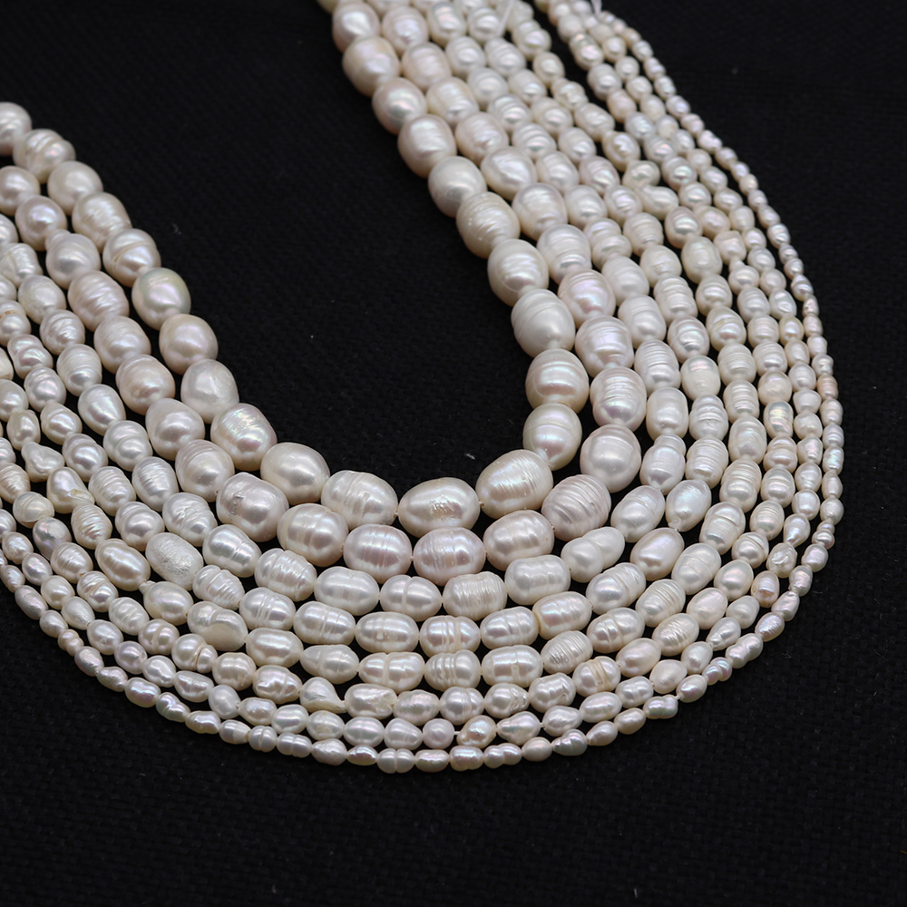 Natural Freshwater Pearl Beads Rice Isolation Loose Beaded for Jewelry Making DIY Personality Bracelet Necklace Accessories Gift