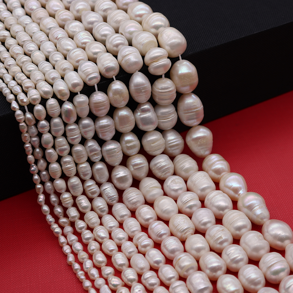 Natural Freshwater Pearl Beads Rice Isolation Loose Beaded for Jewelry Making DIY Personality Bracelet Necklace Accessories Gift
