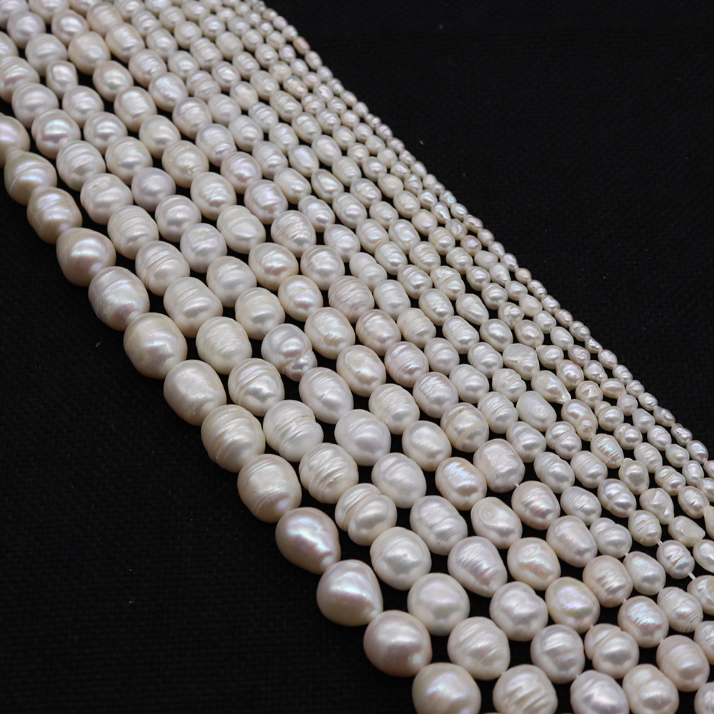 Natural Freshwater Pearl Beads Rice Isolation Loose Beaded for Jewelry Making DIY Personality Bracelet Necklace Accessories Gift