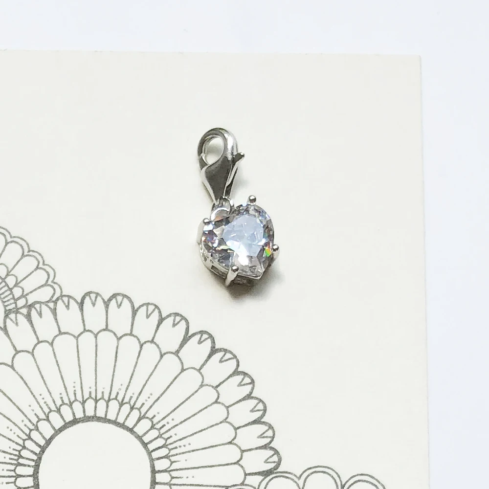Hot Fashion Jewelry White Zircon Heart Pendant Dangle Charm Pure 925 Sterling Silver Romantic Gift For Women