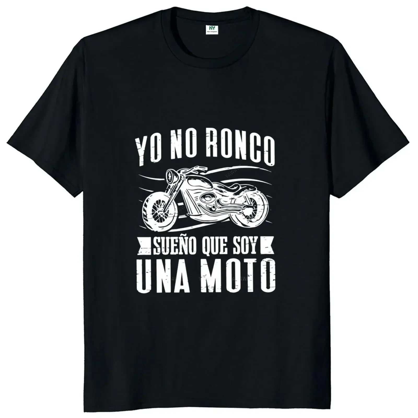 New Arrived Motorcycle Biker T-Shirt Funny Spanish Sayings Dad Boyfriend Gifts Tees Tops Round Neck Casual Soft  Tshirt