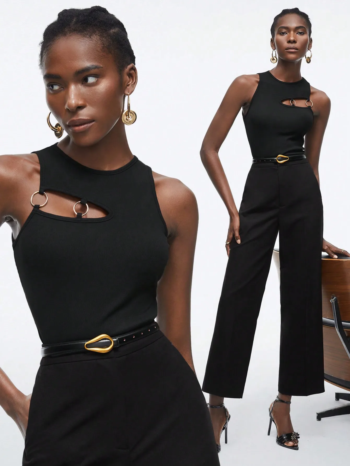 New Summer Women Casual Black Tank Top Sexy Crop Top Streetwear Simple T Shirt Hollow Out Corset Top Female Slim Short T Shirt