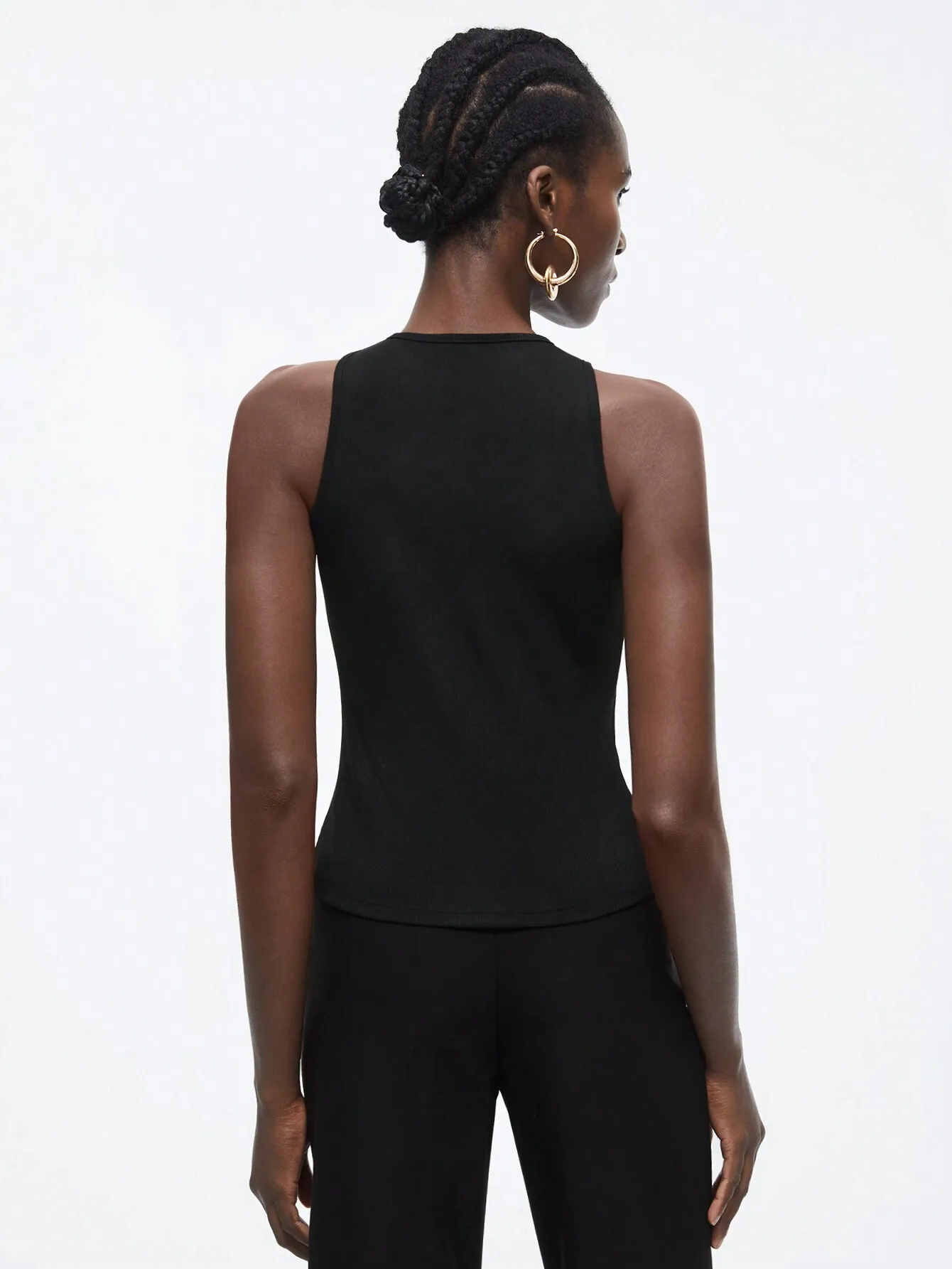 New Summer Women Casual Black Tank Top Sexy Crop Top Streetwear Simple T Shirt Hollow Out Corset Top Female Slim Short T Shirt