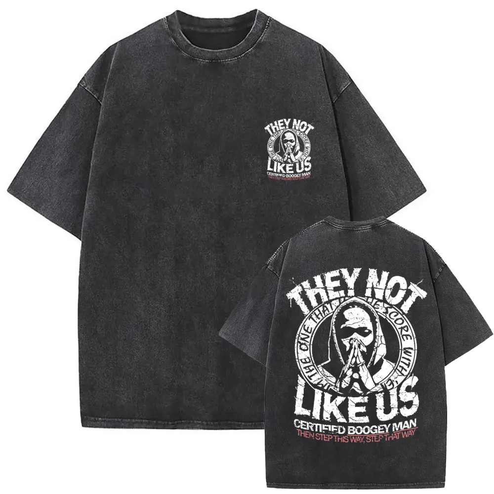Limited Washed Vintage Rapper Kendrick Lamar DAMN Double Sided Print T-shirt Men Women Hip Hop Fashion Street Oversized T Shirts