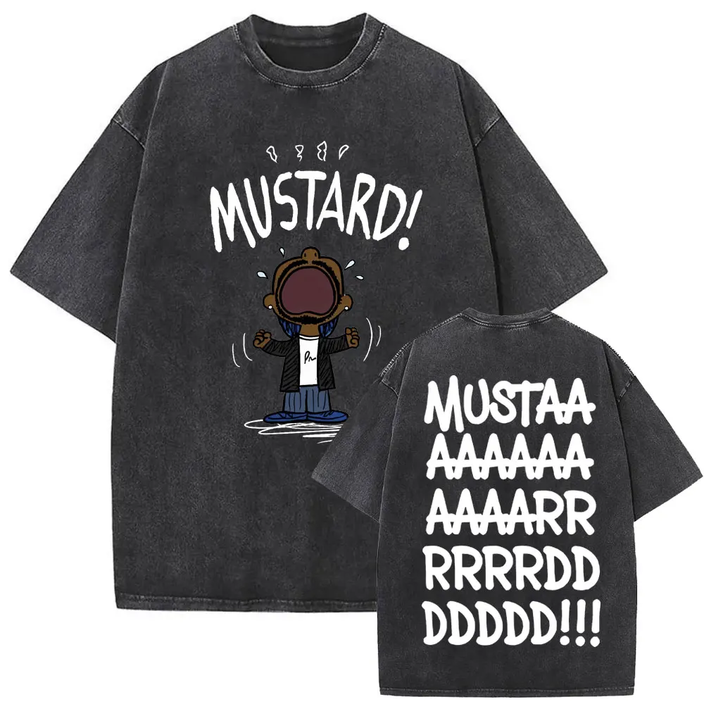 Limited Washed Vintage Rapper Kendrick Lamar DAMN Double Sided Print T-shirt Men Women Hip Hop Fashion Street Oversized T Shirts