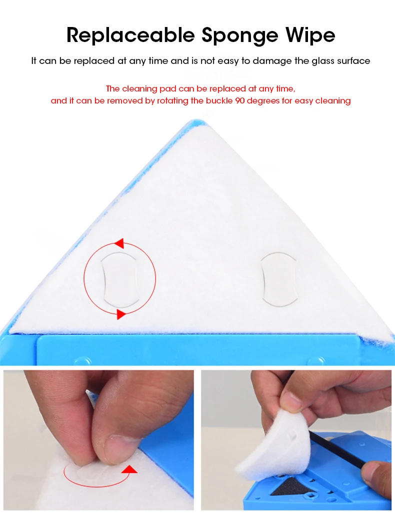 2025 3-8mm Magnetic Glass Window Cleaning Tool Automatic Water Discharge Double-layer Wiper Household Special Window Cleaner