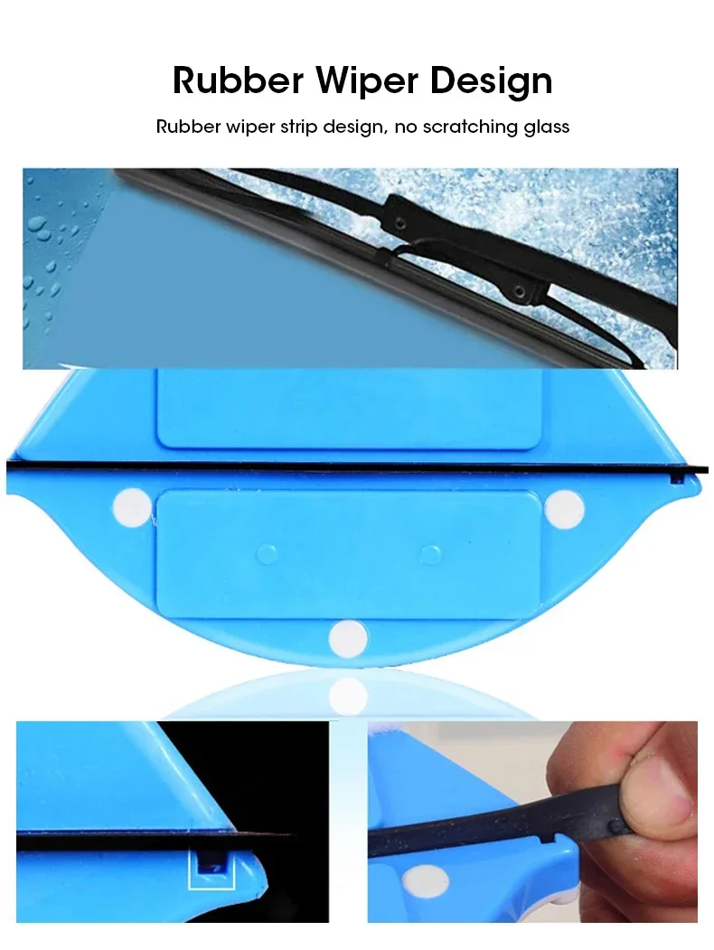 2025 3-8mm Magnetic Glass Window Cleaning Tool Automatic Water Discharge Double-layer Wiper Household Special Window Cleaner