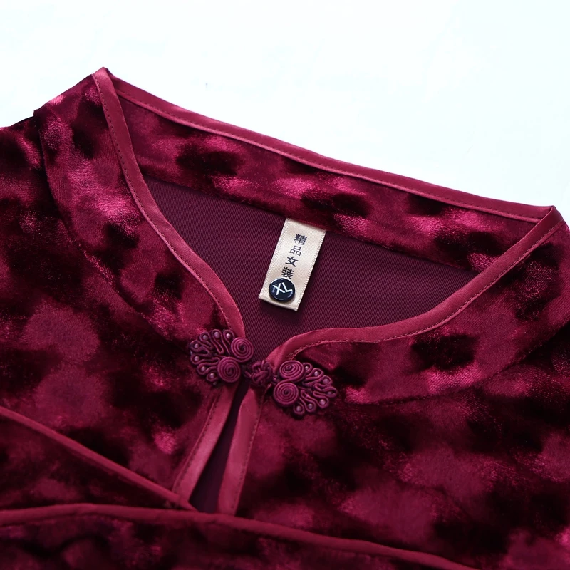 Gold Velvet Autumn Dress Long Sleeved Women's Clothing Soft Fabric 2024 New Fashion Plus Size Dress Outdoor Comfort