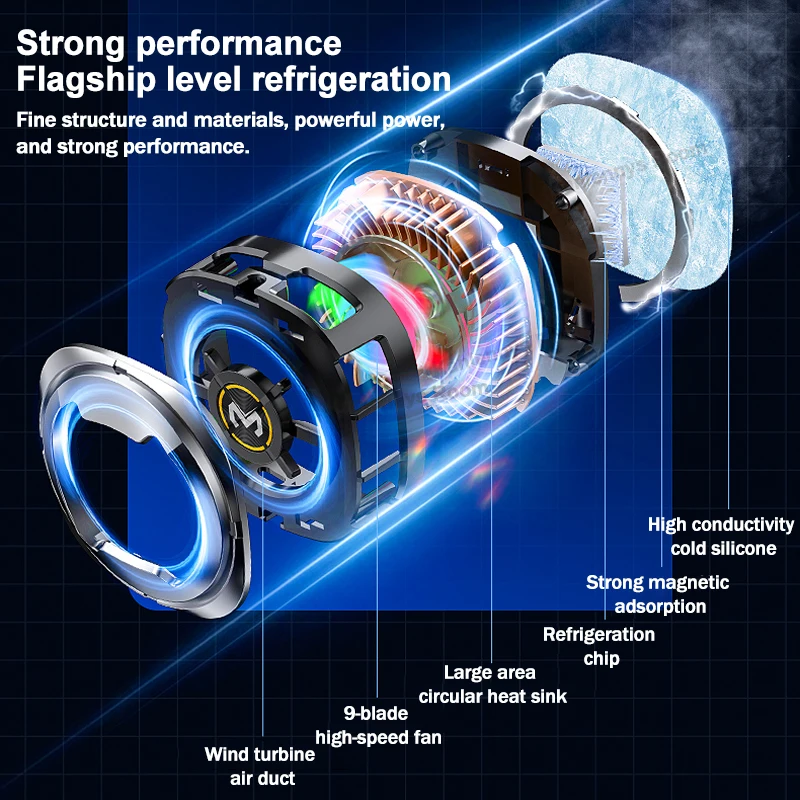 MEMO CX06 CX07 CX08 Frozen Mobile Phone PUBG Game Cooler Semiconductor Cooling Radiator Magnetic Back-clip 2 in 1 Cool Heat Sink