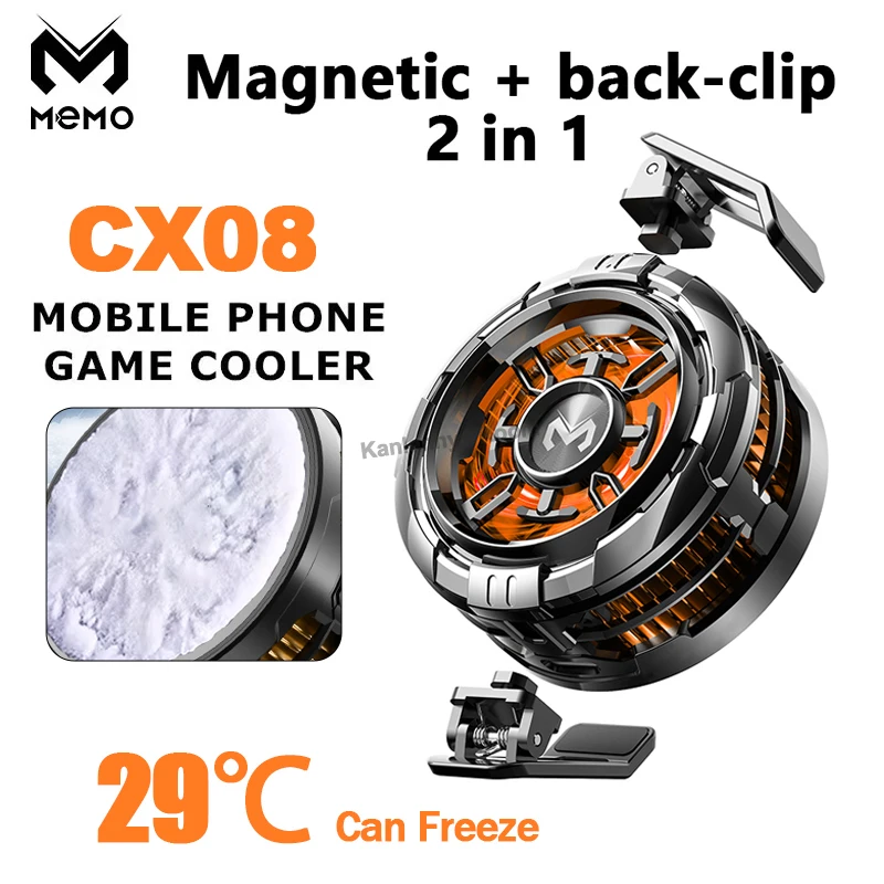 MEMO CX06 CX07 CX08 Frozen Mobile Phone PUBG Game Cooler Semiconductor Cooling Radiator Magnetic Back-clip 2 in 1 Cool Heat Sink