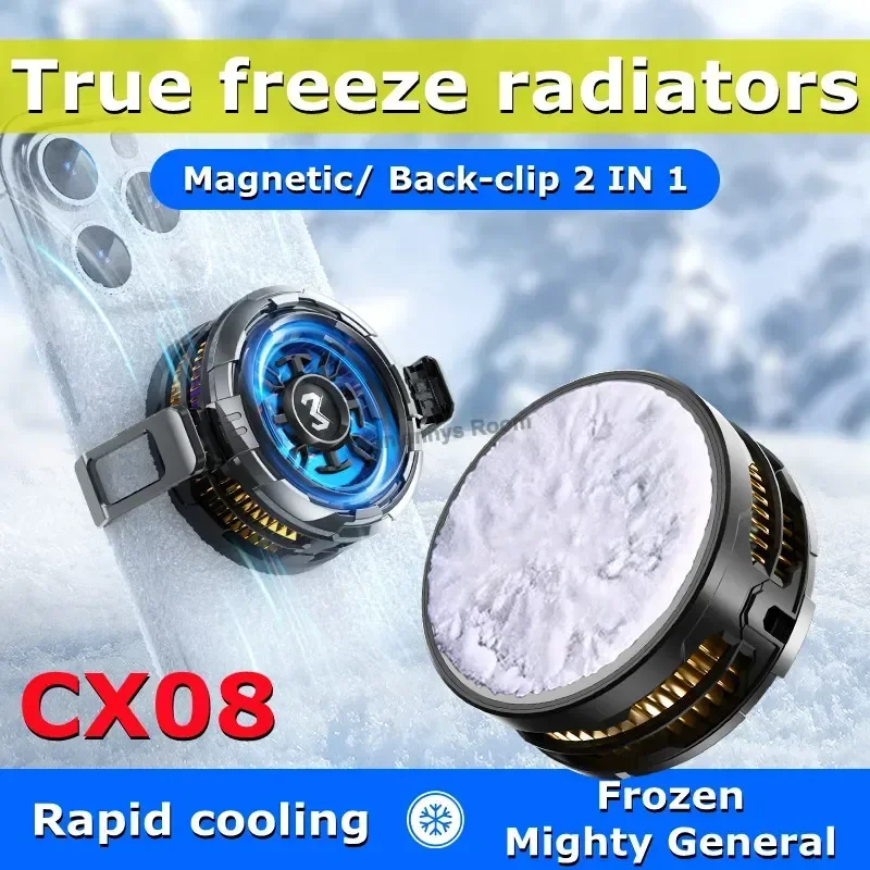 MEMO CX06 CX07 CX08 Frozen Mobile Phone PUBG Game Cooler Semiconductor Cooling Radiator Magnetic Back-clip 2 in 1 Cool Heat Sink