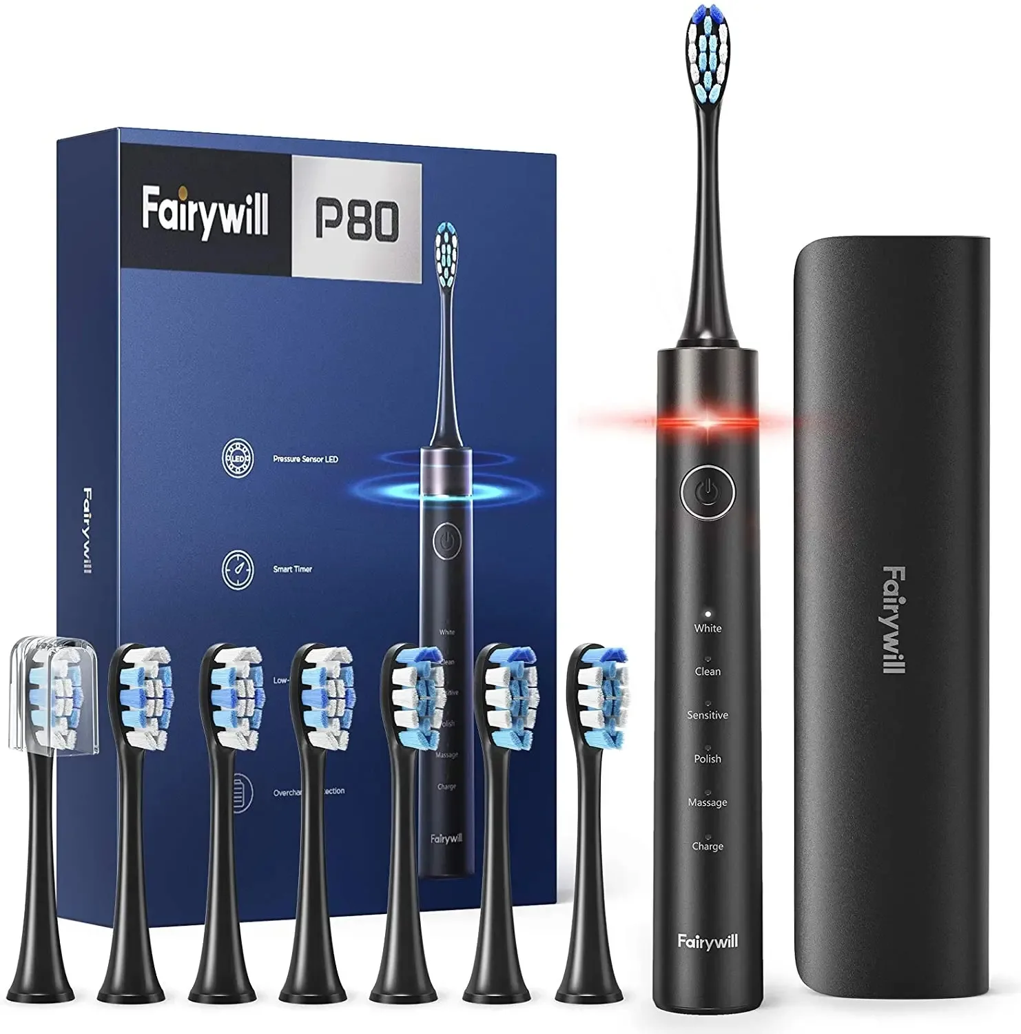 Fairywill P11 T9 P80 Electric Toothbrush Heads