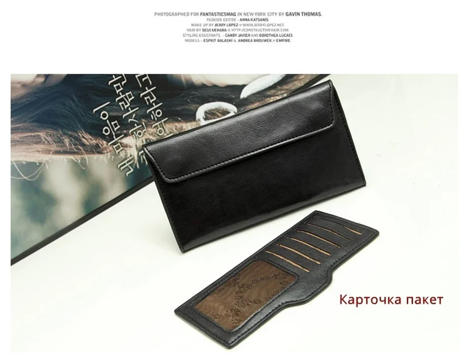 Slim Purse Genuine Leather Women Wallet  Luxury Female Long Clutch Coin Phone Wallets and Purses Ladies Card Holder Vallet