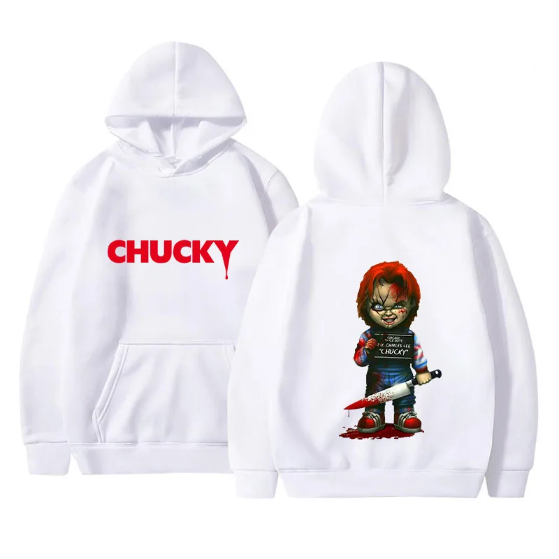 Horror Movie Play Chucky Hoodies Harajuku Hip Hop Streetwear Men Women Autumn Winter Hooded Sweatshirt Pullover Tops