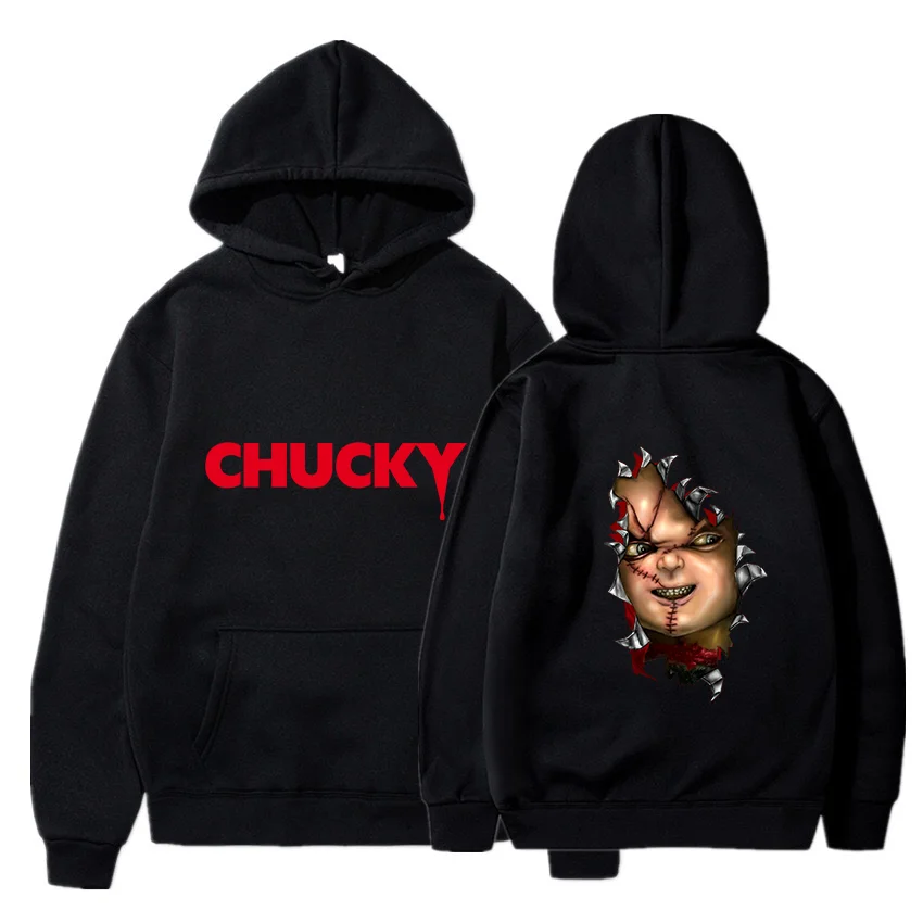 Horror Movie Play Chucky Hoodies Harajuku Hip Hop Streetwear Men Women Autumn Winter Hooded Sweatshirt Pullover Tops