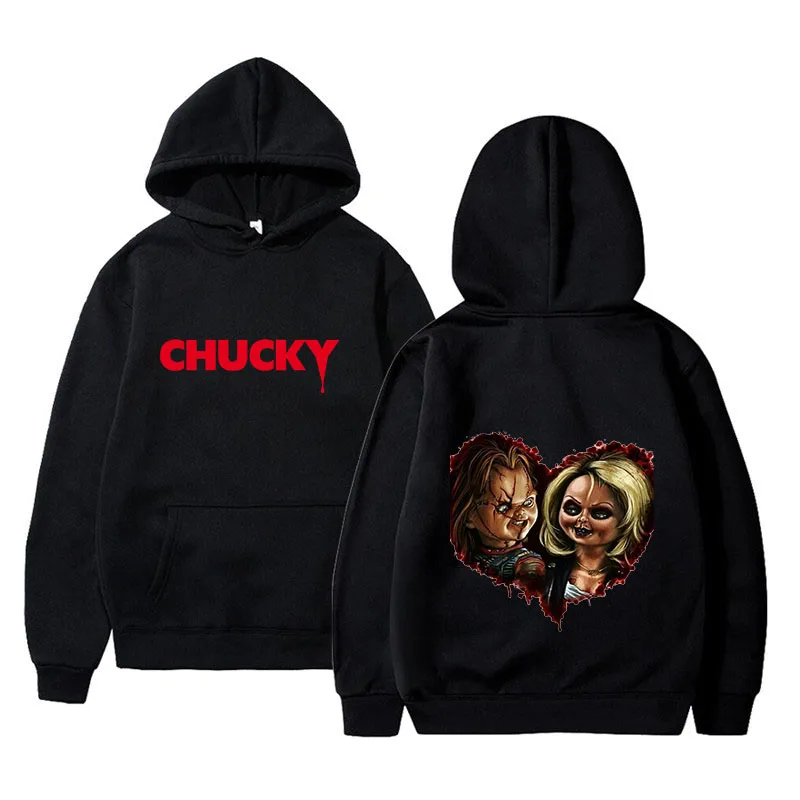 Horror Movie Play Chucky Hoodies Harajuku Hip Hop Streetwear Men Women Autumn Winter Hooded Sweatshirt Pullover Tops