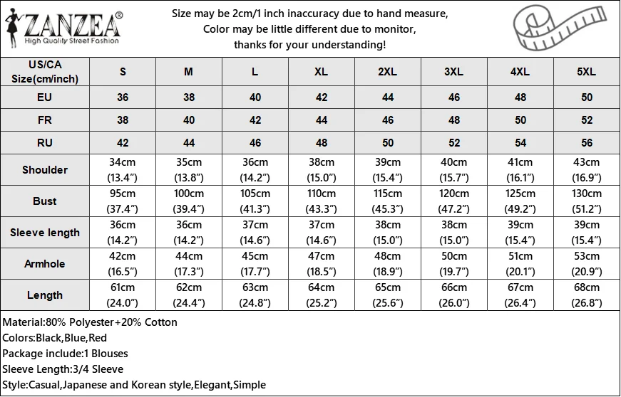 ZANZEA 2024 Casual Loose Blusas Autumn Women Blouse Vintage Ruffle Lantern 3/4 Sleeve Tops Round Neck Contrasting Checked Tunics