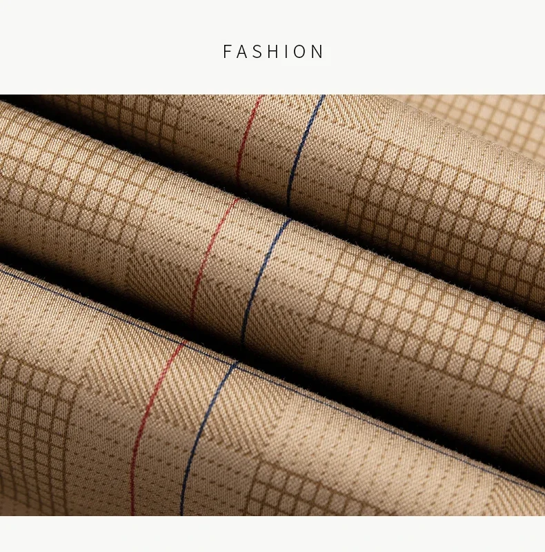 2024 New Men's Casual Plaid Pants Business Casual Slim Fit Black Blue Red Khaki Classic Style Trousers Male Brand Luxury Clothes