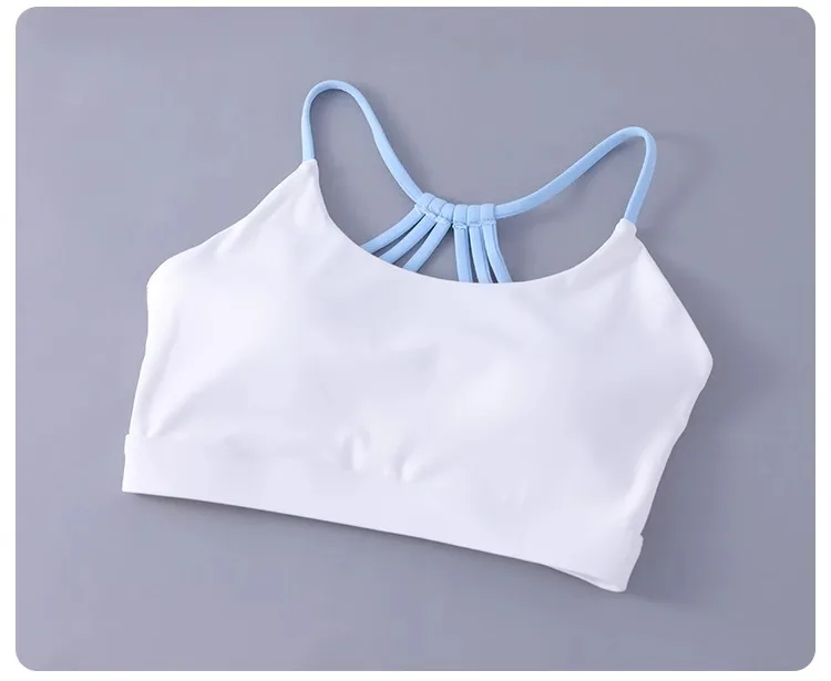 Women Sexy Yoga Bra Cross Back Thin Sports Strappy Underwear Casual Gym Fitness Bra